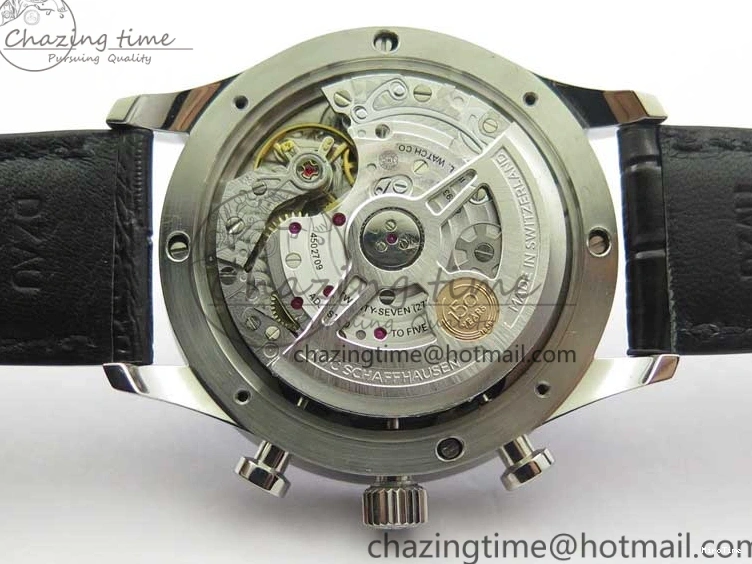 MIROTIME 0121 SunProtective Portugieser Chronograph Edition 150 Years IW371601 ZF 1:1 Best Edition Blue Dial on Black Leather Strap A7750 (Slim Movement) 7137